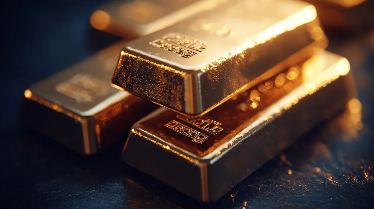 Guldtackor och guldsmycken redo att säljas